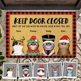 Keep Door Closed Personalized Cat Doormat DM-NB461