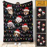 Custom Face Christmas - Personalized Blanket - Dog Lovers B - TT3508