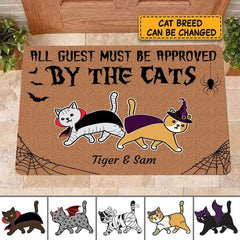 All Guest must be approved by the cats Personalized Dog Doormat DM-TU15