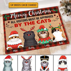Meowy Christmas Personlized Cat  Doormat DM-NB289