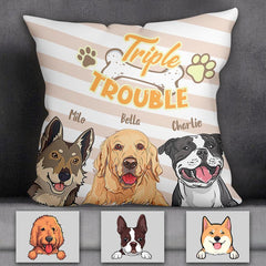 Double Trouble Funny Personalized Pillow P-NB1713